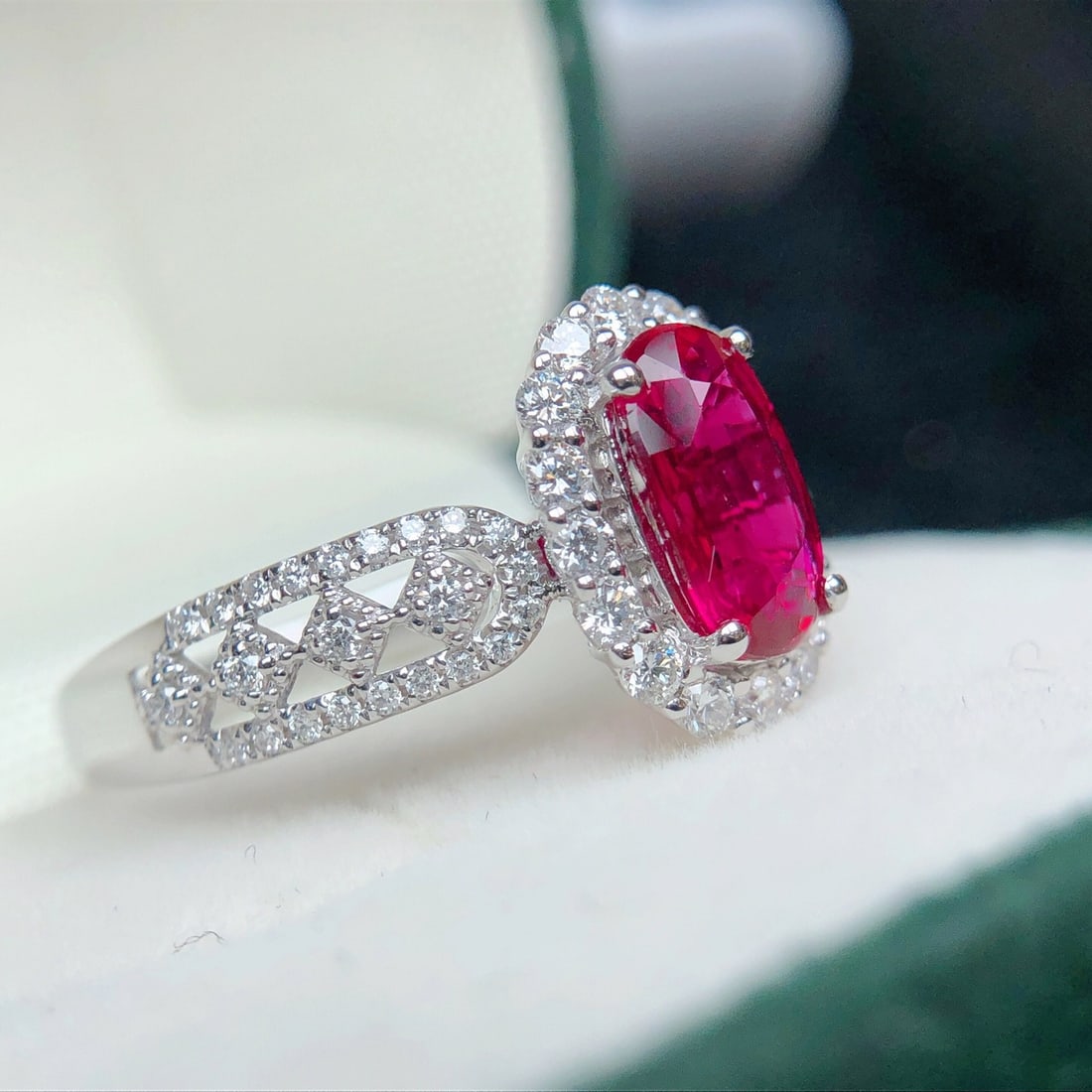 14k Gold 1.12 Ctw Natural Ruby & Diamond Ring - 5