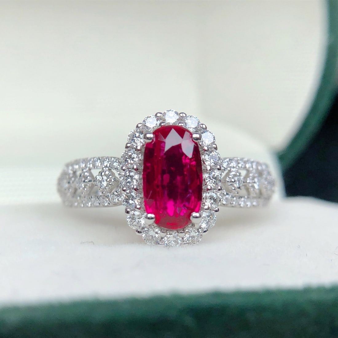 14k Gold 1.12 Ctw Natural Ruby & Diamond Ring - 6