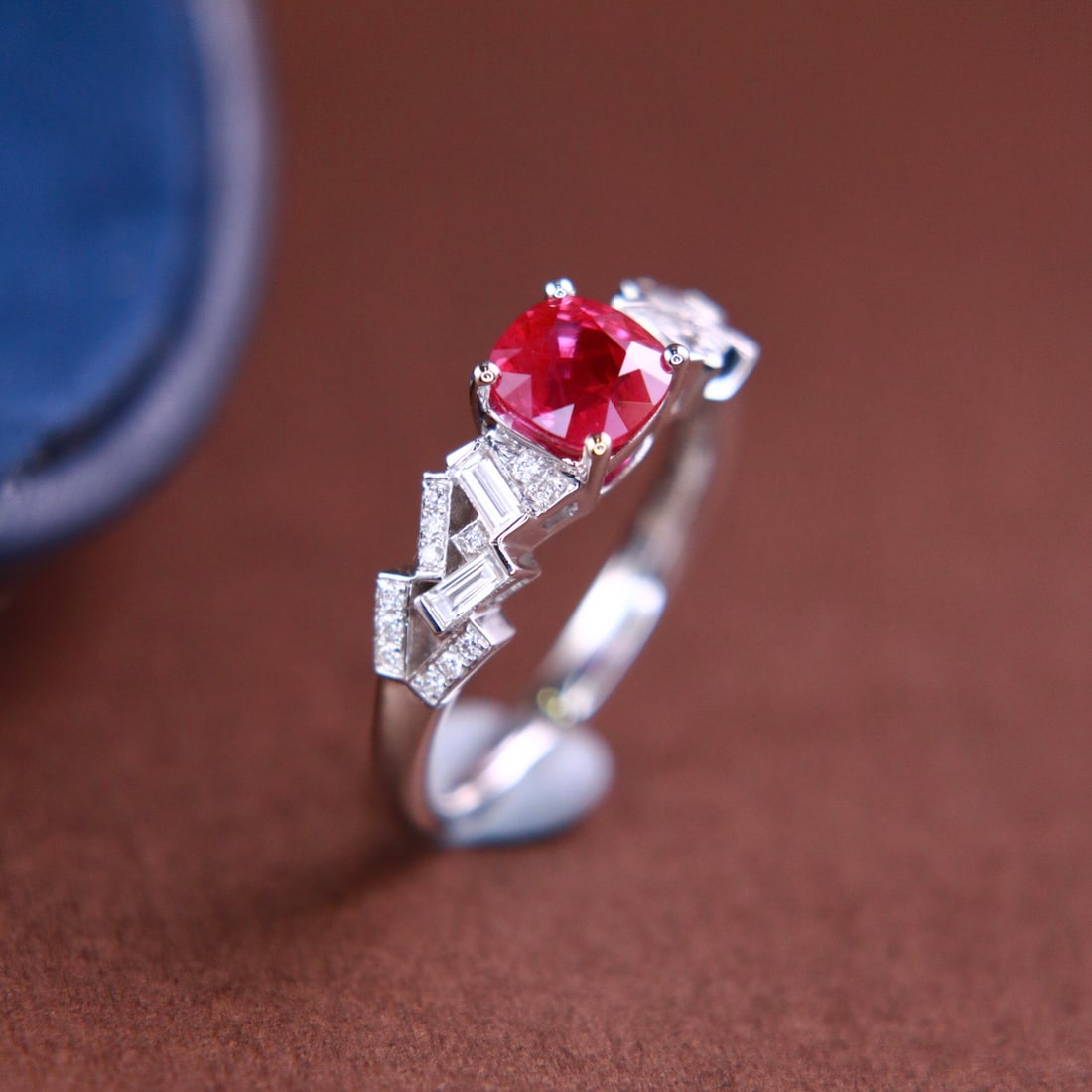 14k Gold 1.47 Ctw Natural Ruby & Diamond Ring - 7