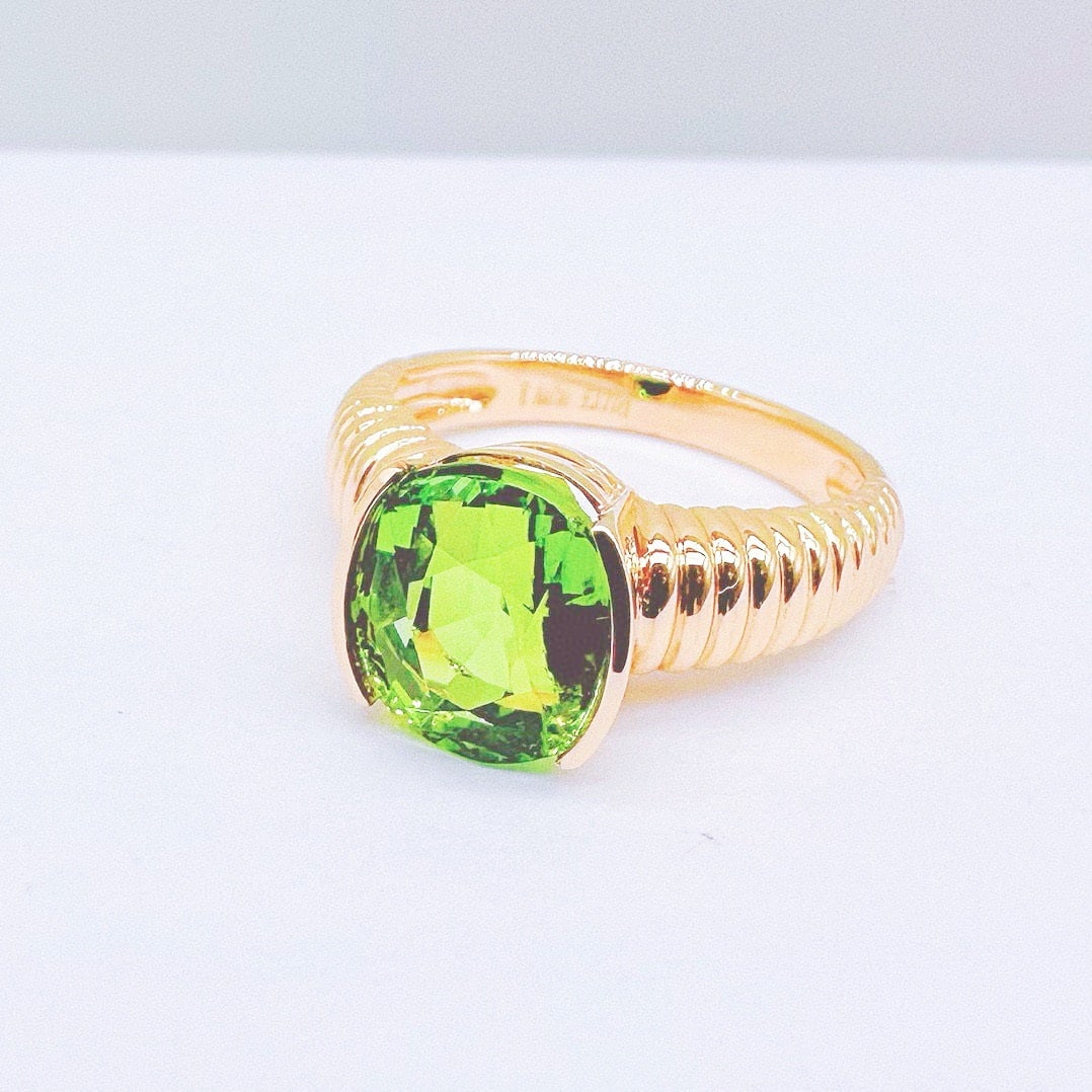 14k Gold 3.77 Ct Natural Tourmaline Ring - 2