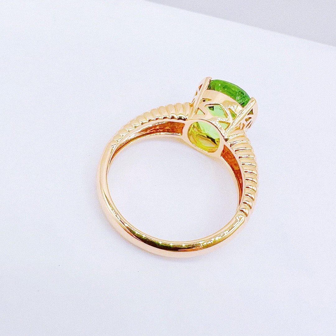 14k Gold 3.77 Ct Natural Tourmaline Ring - 3