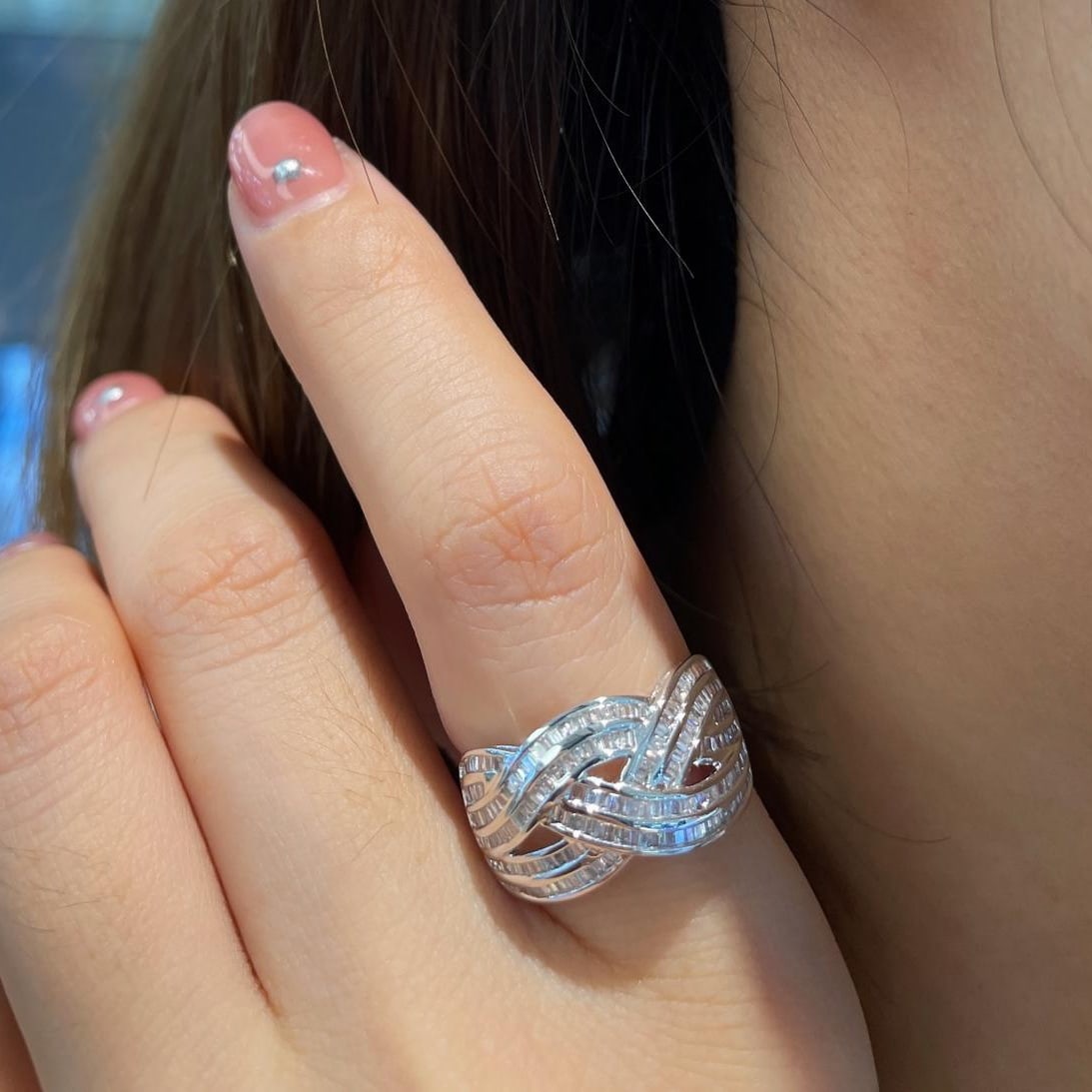 14k Gold 0.65 Ct Natural H Diamond Ring - 3