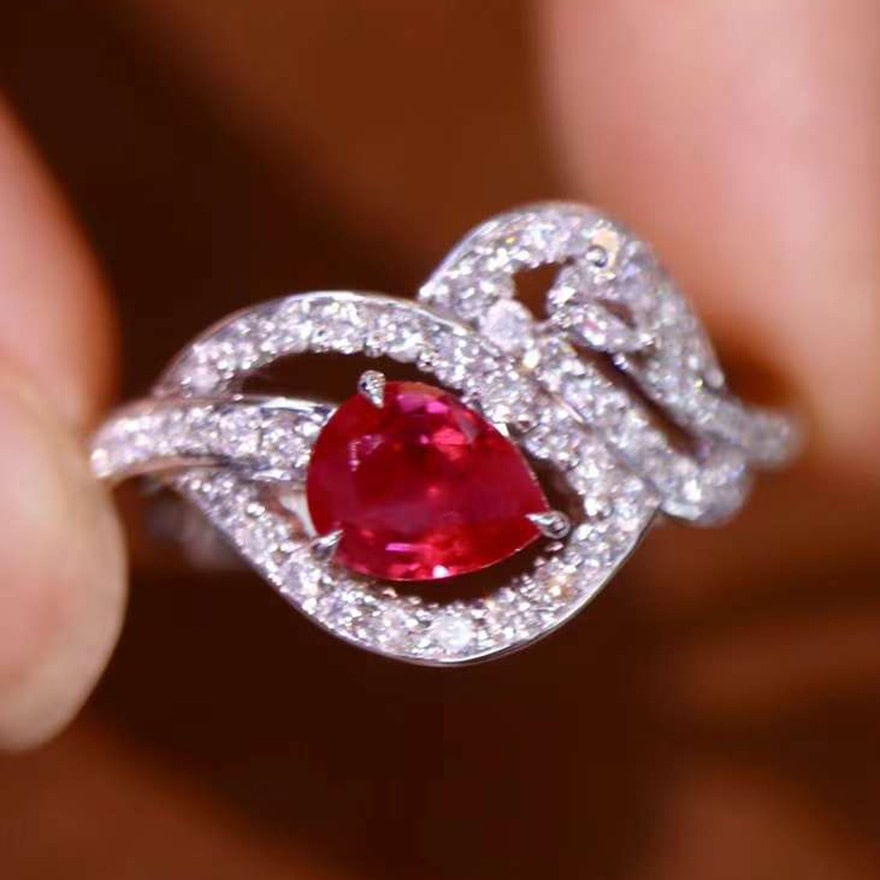 14k Gold 1.17 Ctw Natural Ruby & Diamond Ring - 3