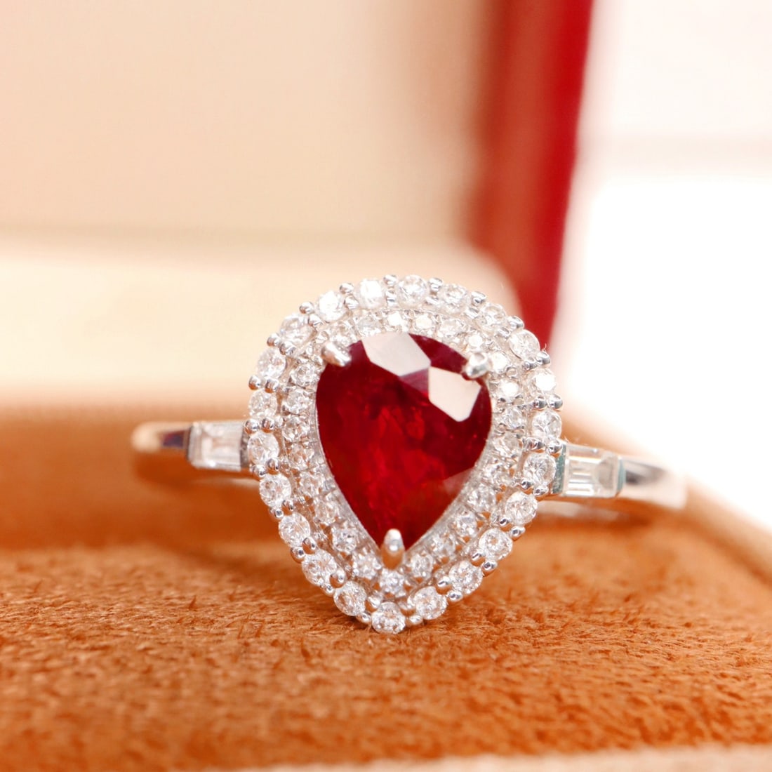 14k Gold 1.31 Ctw Natural Ruby & Diamond Ring - 3