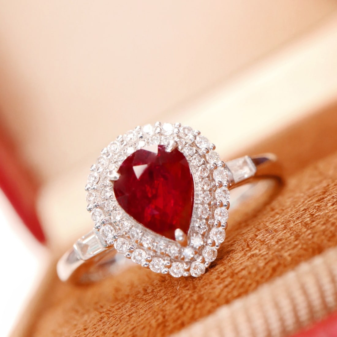 14k Gold 1.31 Ctw Natural Ruby & Diamond Ring - 4