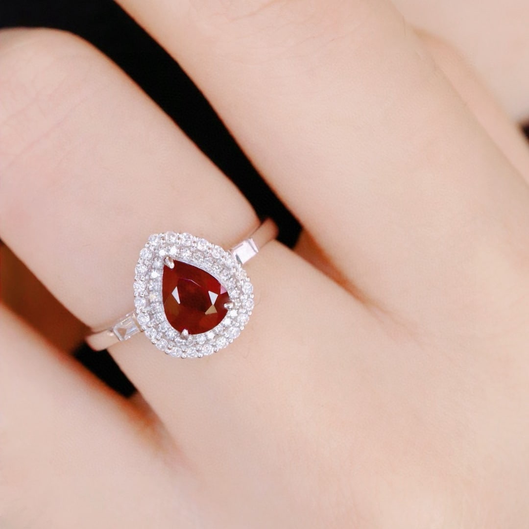 14k Gold 1.31 Ctw Natural Ruby & Diamond Ring - 5