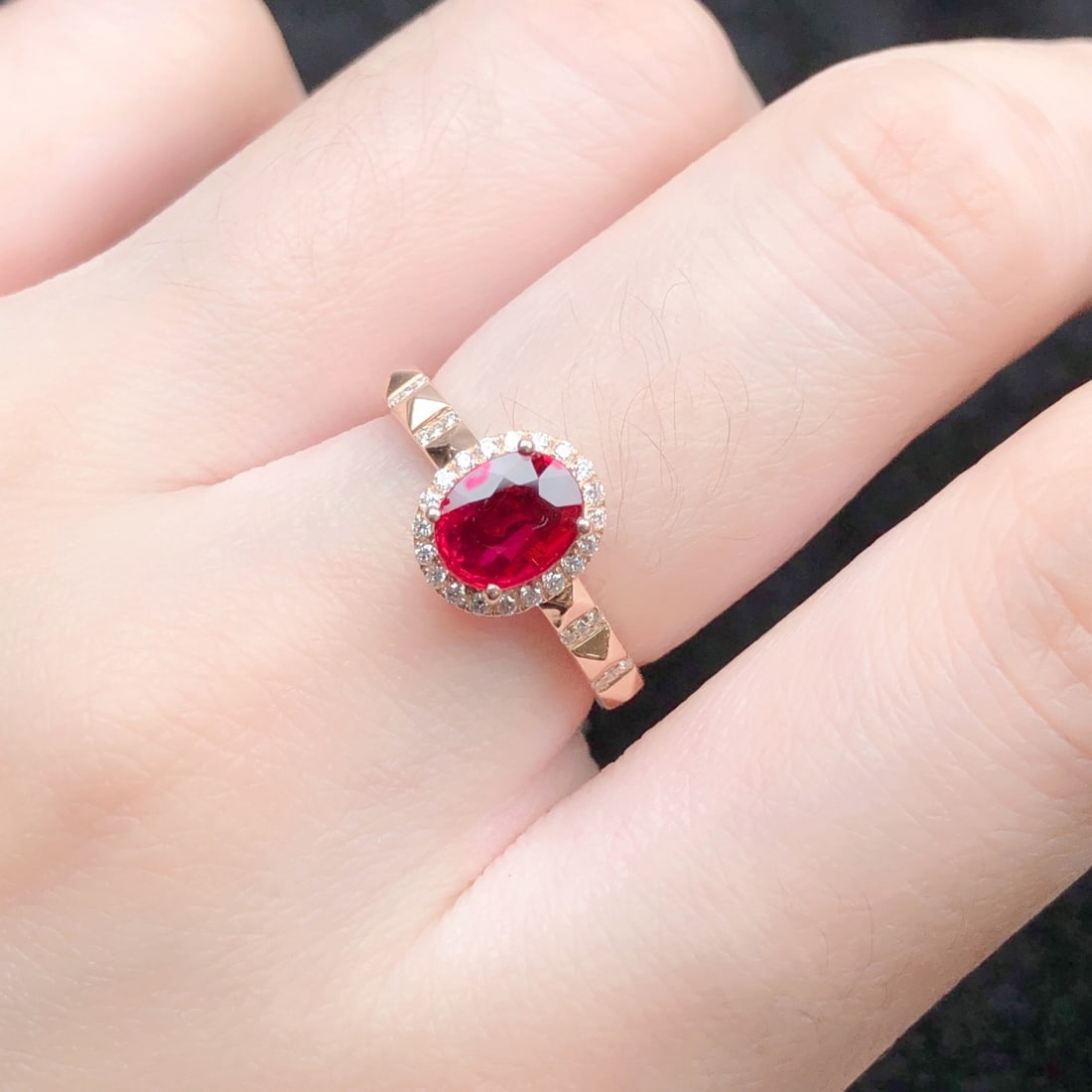 14k Gold 1.14 Ctw Natural Ruby & Diamond Ring - 7