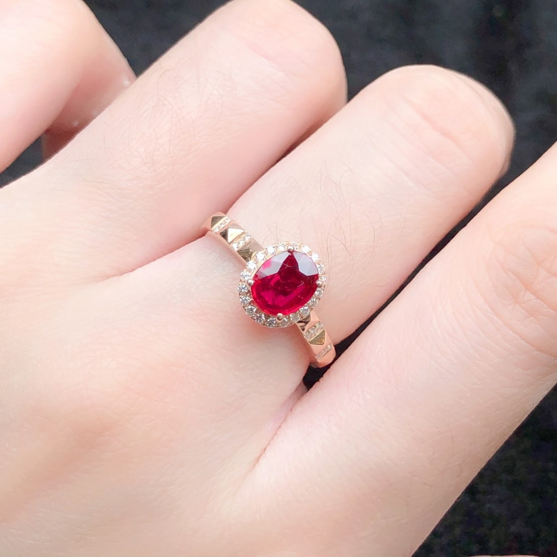 14k Gold 1.14 Ctw Natural Ruby & Diamond Ring - 8