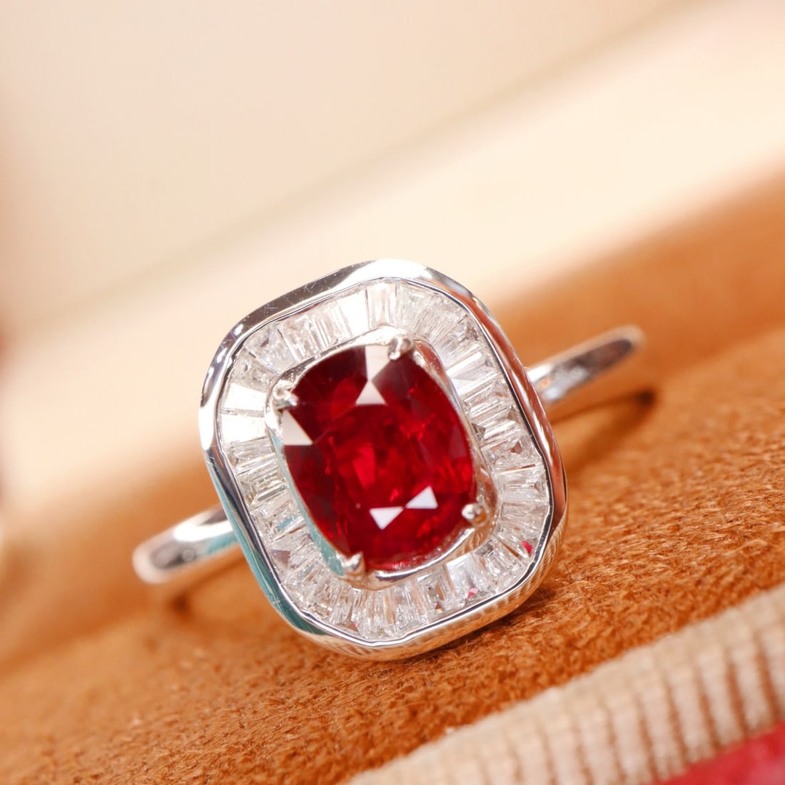 14k Gold 1.56 Ctw Natural Ruby & Diamond Ring/pendant( Without Chain ) - 2