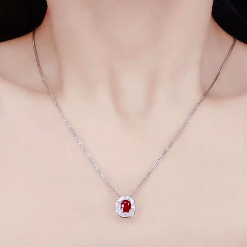 14k Gold 1.56 Ctw Natural Ruby & Diamond Ring/pendant( Without Chain ) - 5