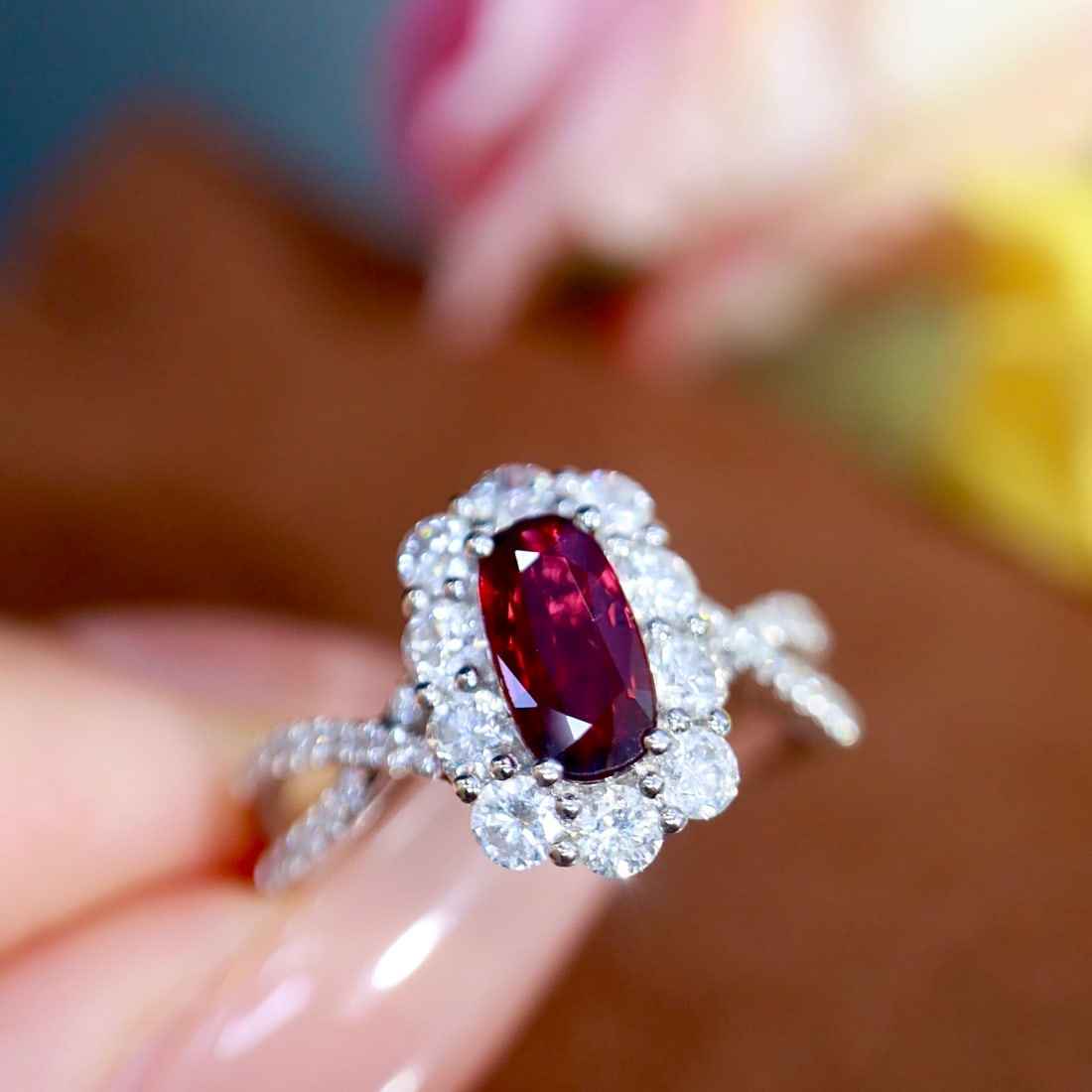 14k Gold 1.79 Ctw Natural Ruby & Diamond Ring - 8