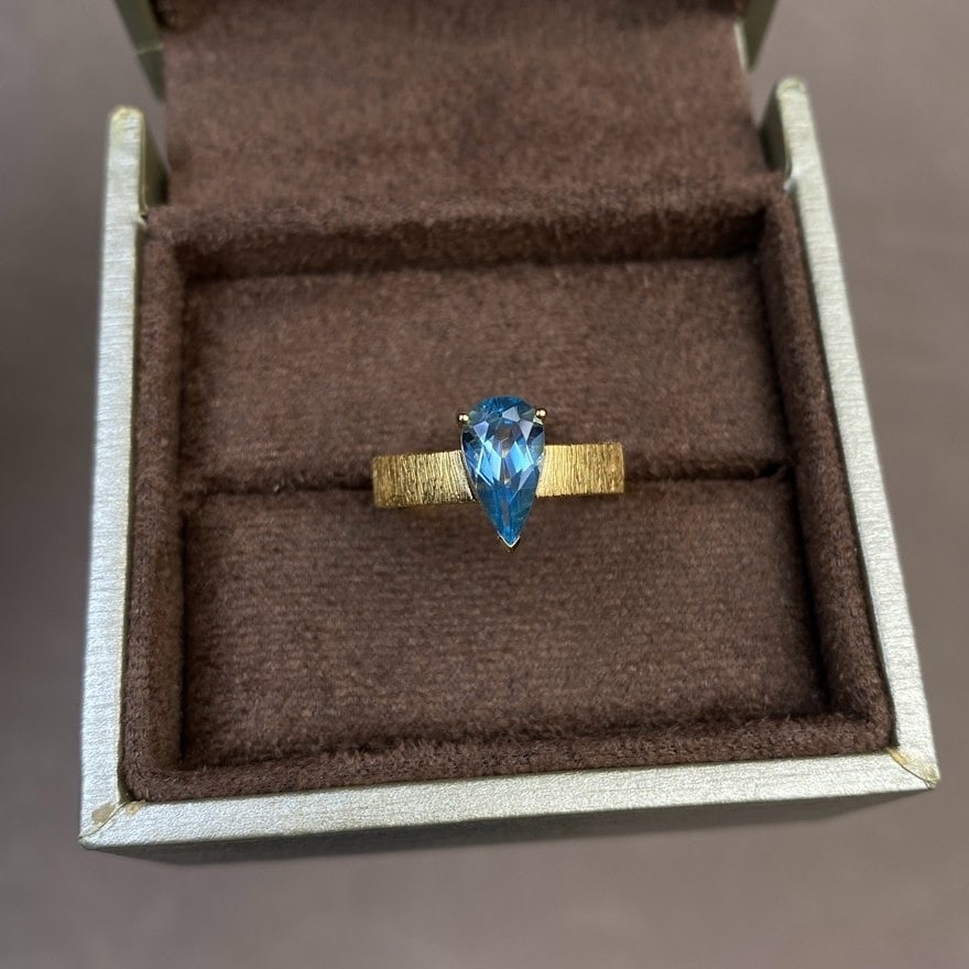 14k Gold 1.25 Ct Natural Aquamarine Ring - 2