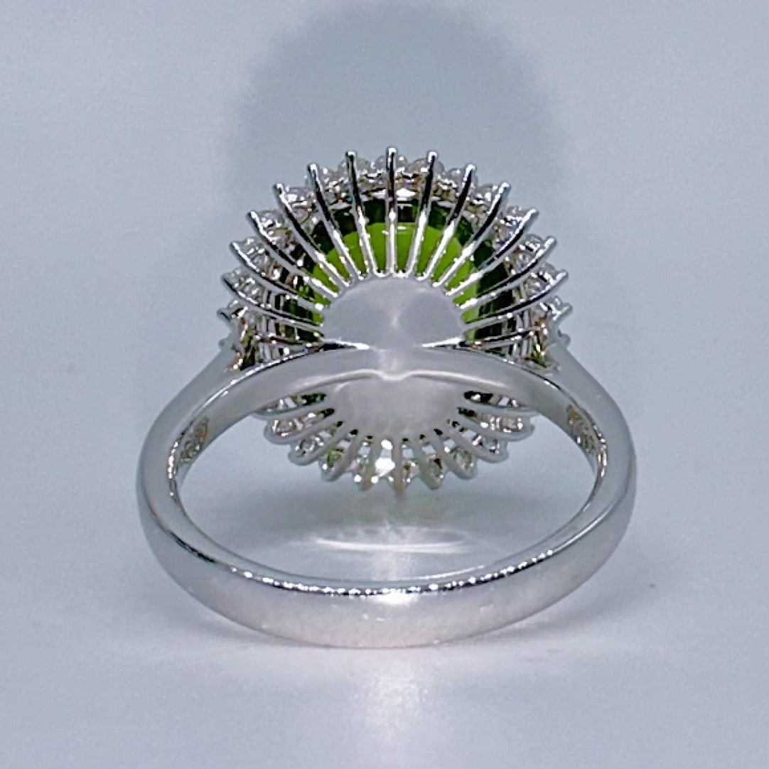 14k Gold 7.67 Ctw Natural Tourmaline & Diamond Ring - 4