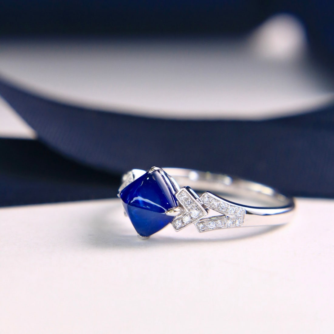 14k Gold 2.25 Ctw Natural Sapphire & Diamond Ring - 7