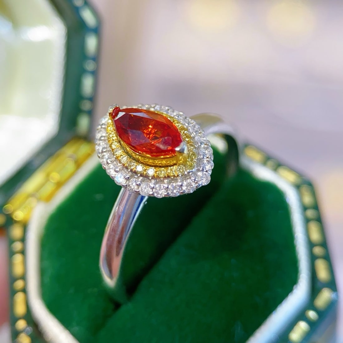 14k Gold 1.05 Ctw Natural Sapphire & Diamond Ring - 3