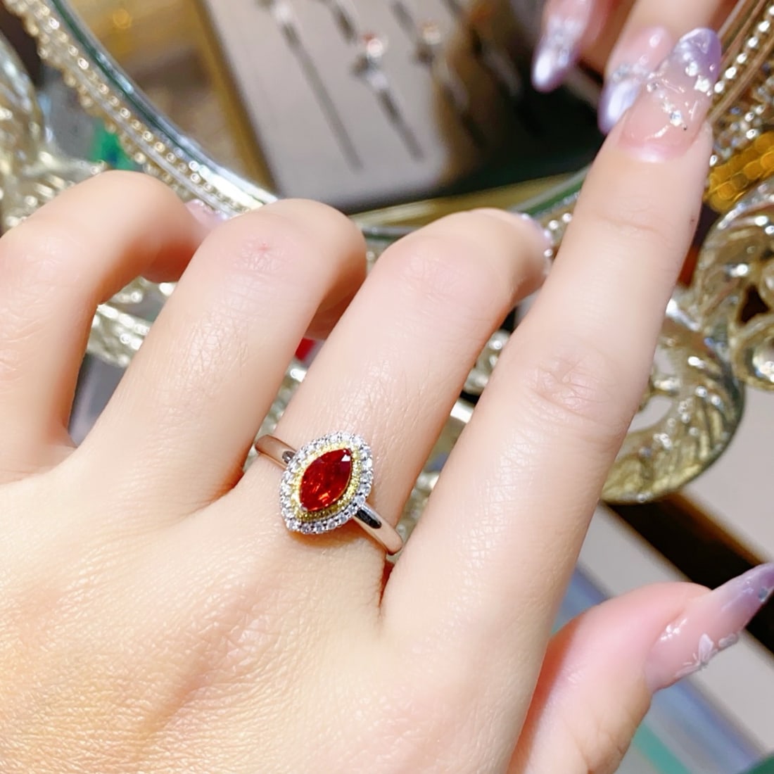 14k Gold 1.05 Ctw Natural Sapphire & Diamond Ring - 6