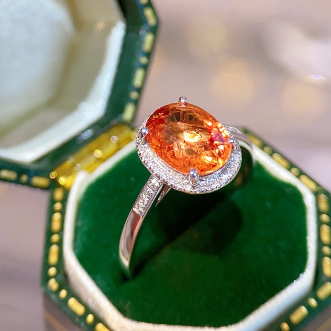 14k Gold 2.92 Ctw Natural Sapphire & Diamond Ring - 2