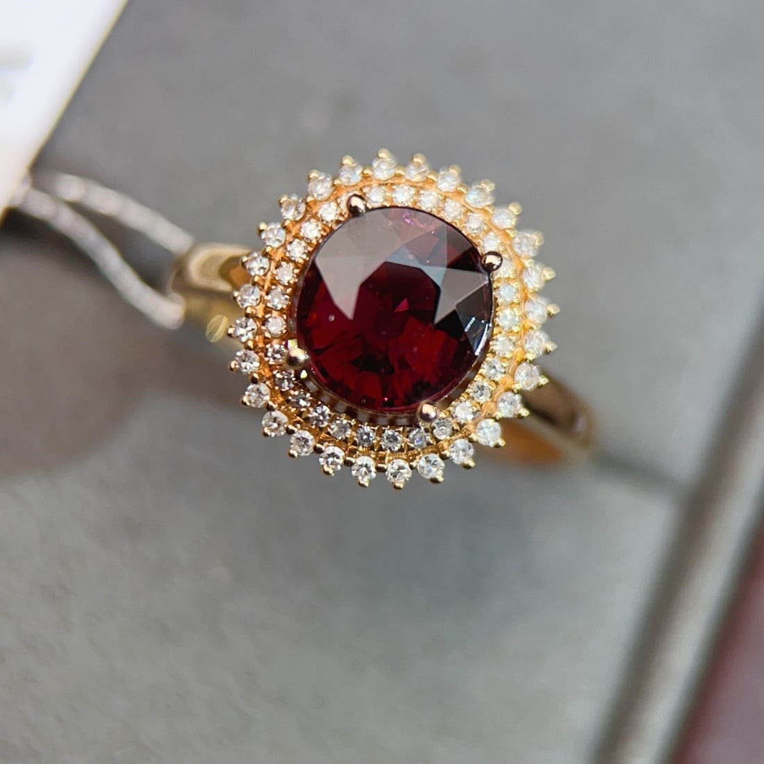 14k Gold 2.03 Ctw Natural Tourmaline & Diamond Ring - 3