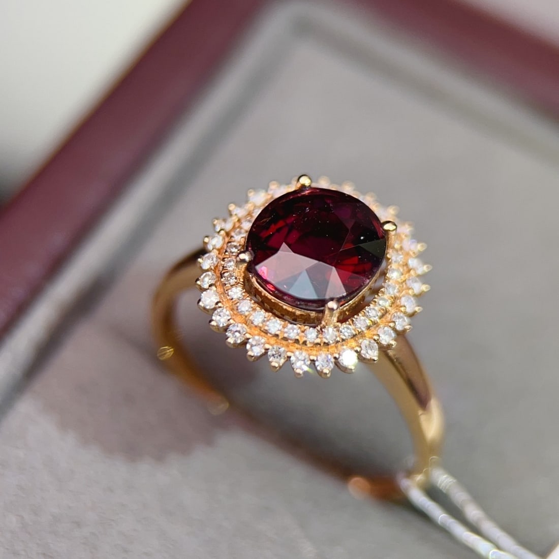 14k Gold 2.03 Ctw Natural Tourmaline & Diamond Ring - 4