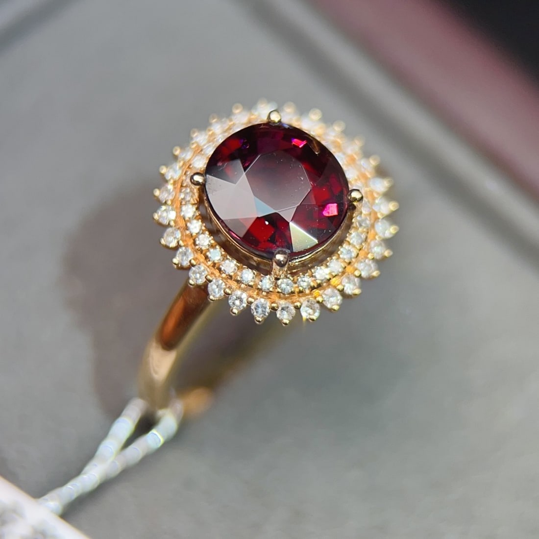 14k Gold 2.03 Ctw Natural Tourmaline & Diamond Ring - 5