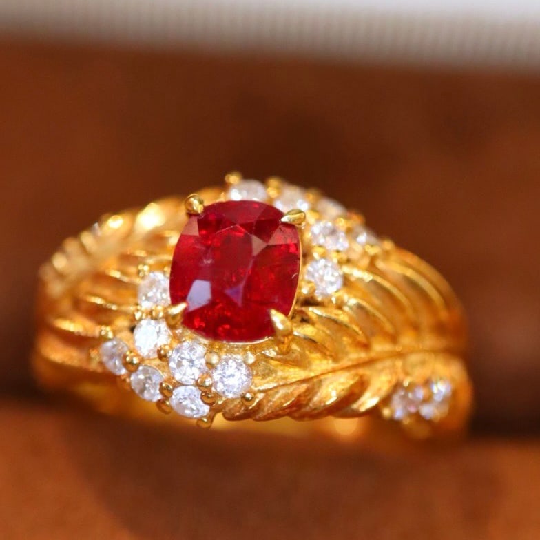 14k Gold 1.41 Ctw Natural Ruby & Diamond Ring - 2