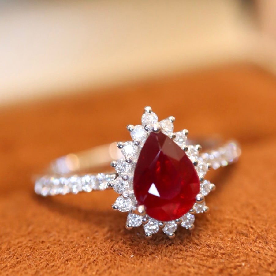 14k Gold 1.28 Ctw Natural Ruby & Diamond Ring - 3