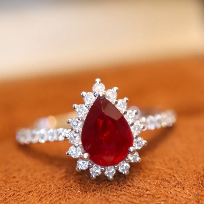 14k Gold 1.28 Ctw Natural Ruby & Diamond Ring - 4