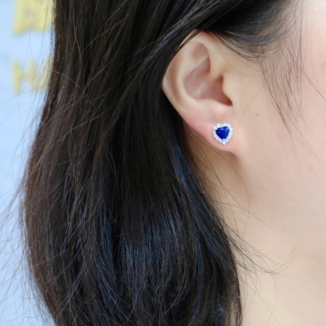 14k Gold 1.87 Ctw Natural Sapphire & Diamond Earrings - 5