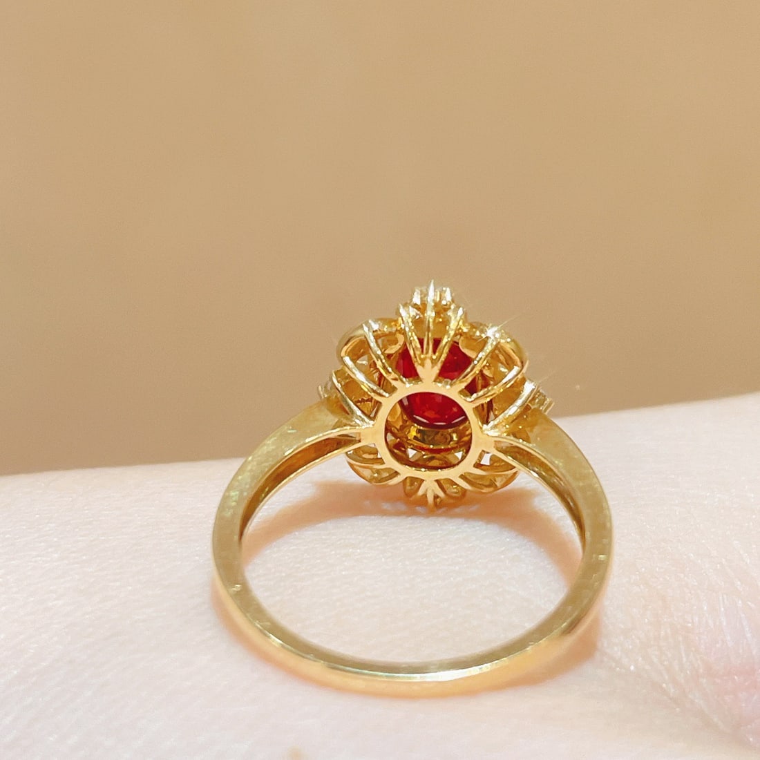 14k Gold 1.14 Ctw Natural Ruby & Diamond Ring - 5