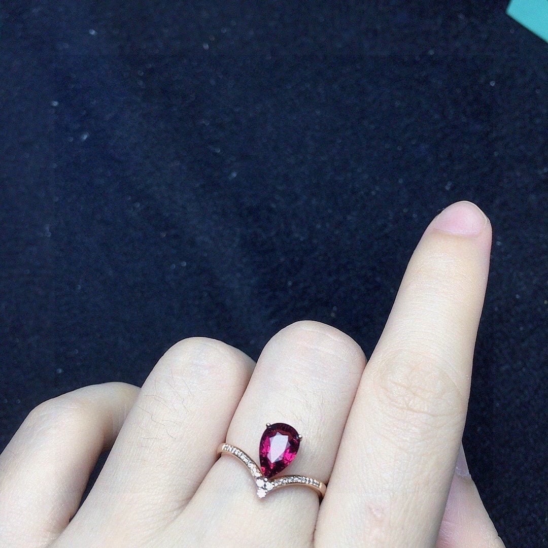 14k Gold 1.02 Ct Natural Tourmaline & Diamond Ring - 3