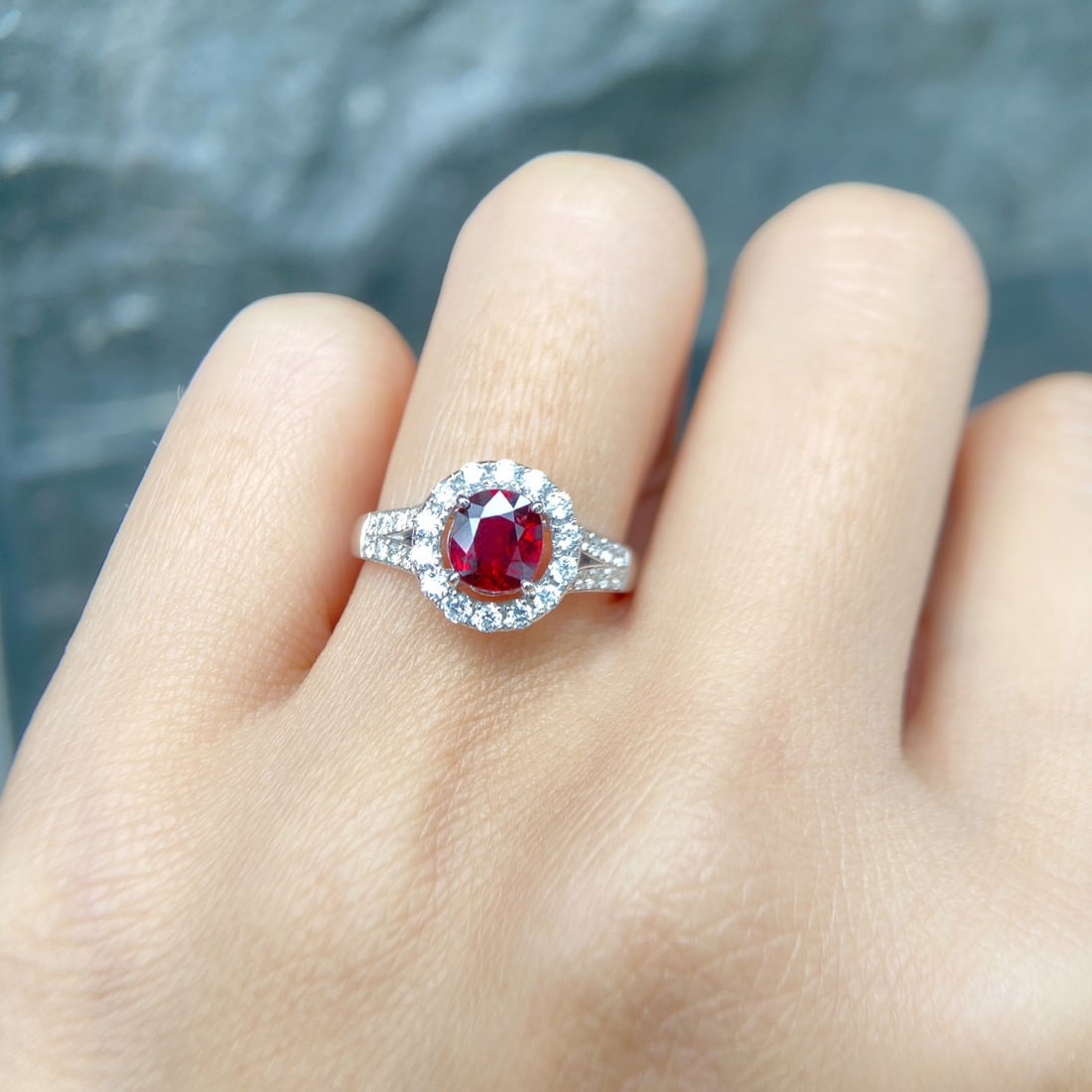 14k Gold 1.36 Ctw Natural Ruby & Diamond Ring - 4