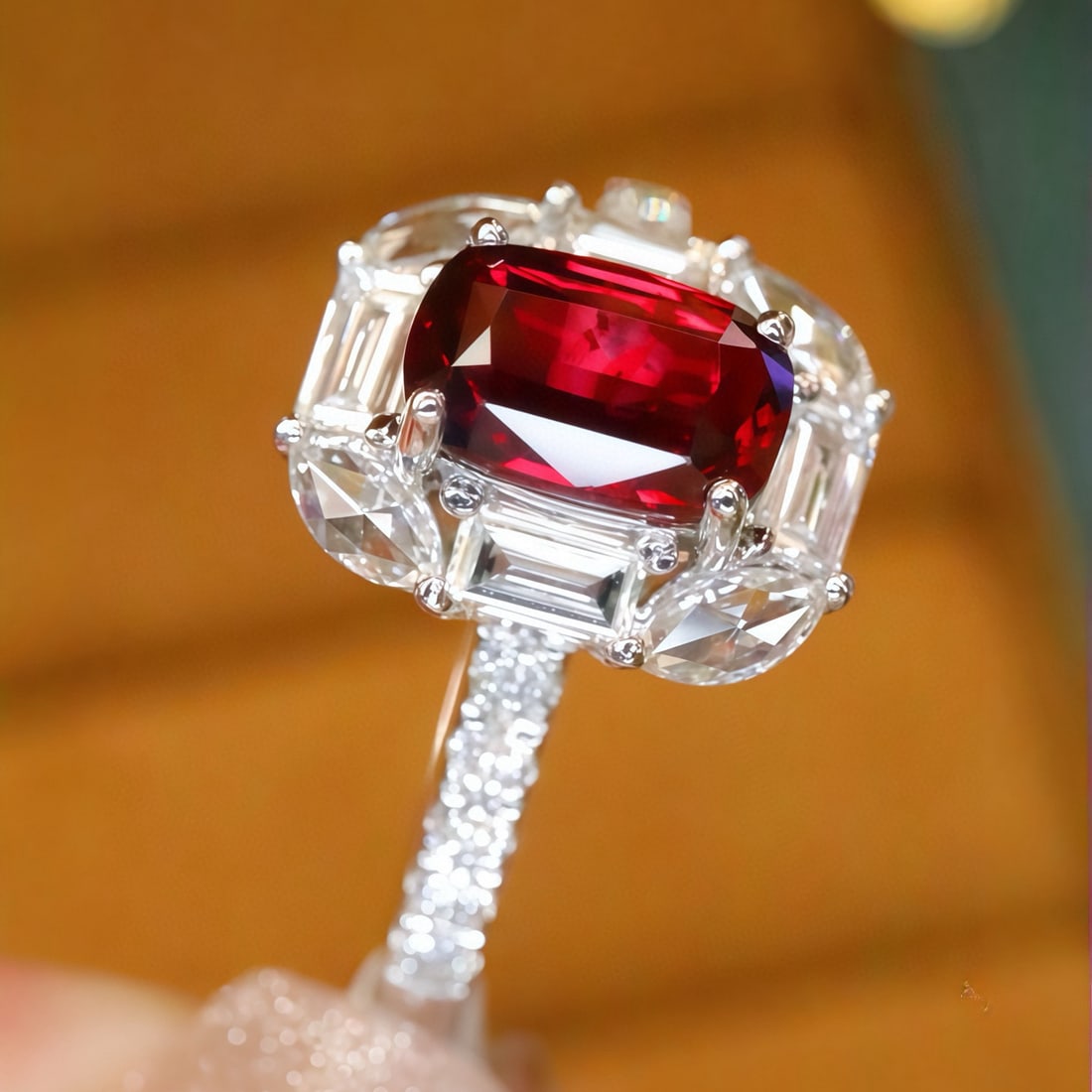 14k Gold 1.52 Ctw Natural Ruby & Diamond Ring - 2