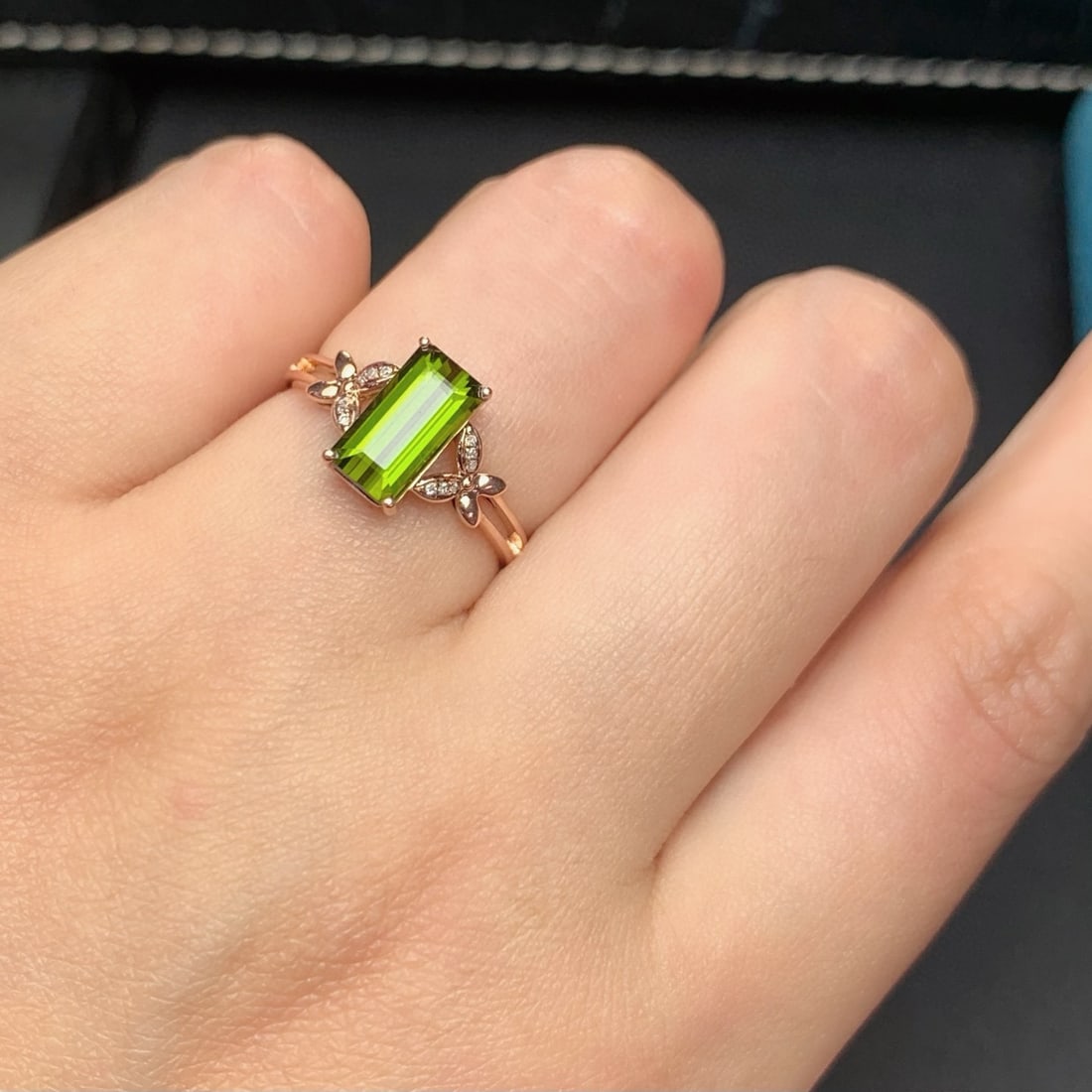 14k Gold 1.96 Ct Natural Tourmaline & Diamond Ring - 7