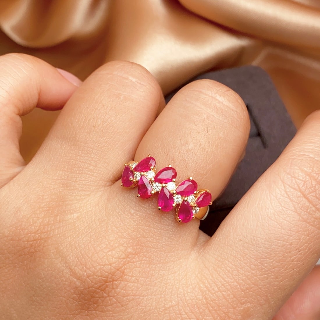 14k Gold 2.55 Ct Natural Ruby & Diamond Ring - 5