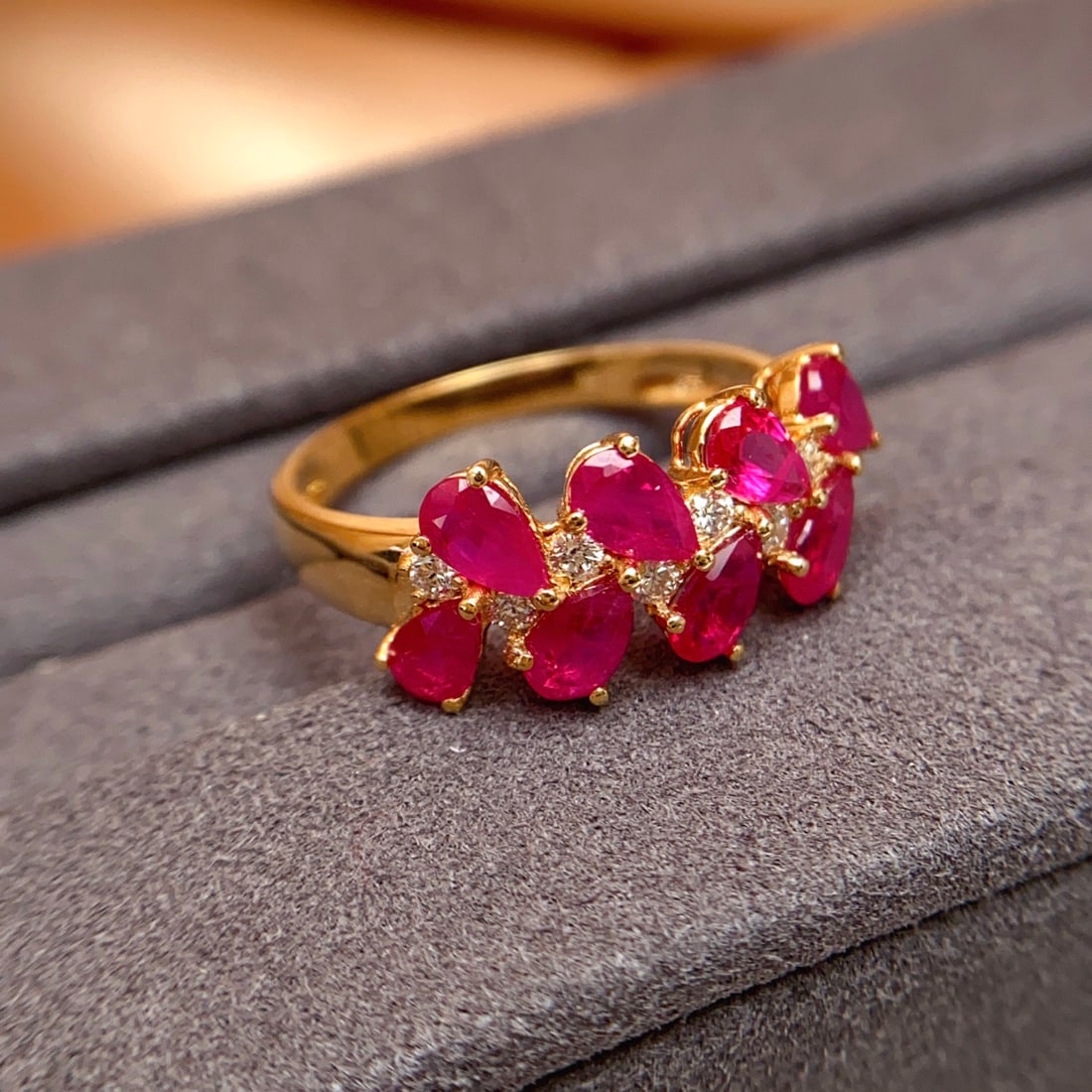 14k Gold 2.55 Ct Natural Ruby & Diamond Ring - 6