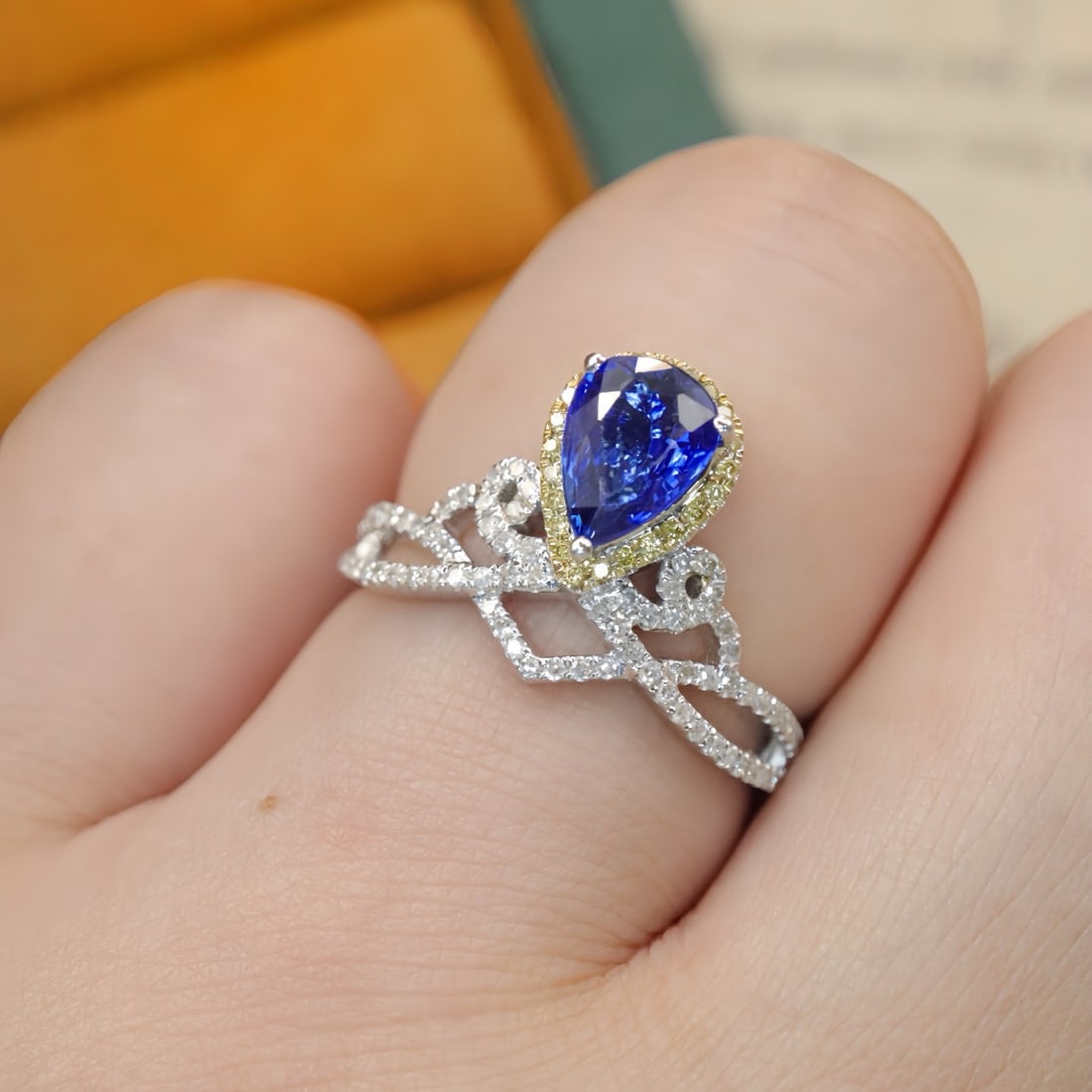 14k Gold 1.43 Ctw Natural Sapphire & Diamond Ring - 5