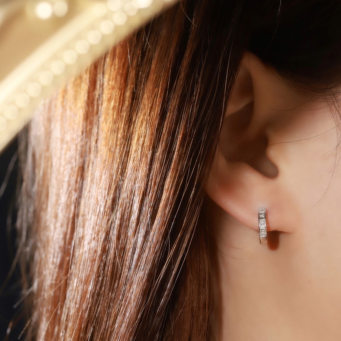 14k Gold 0.18 Ct Natural H Diamond Earrings - 2