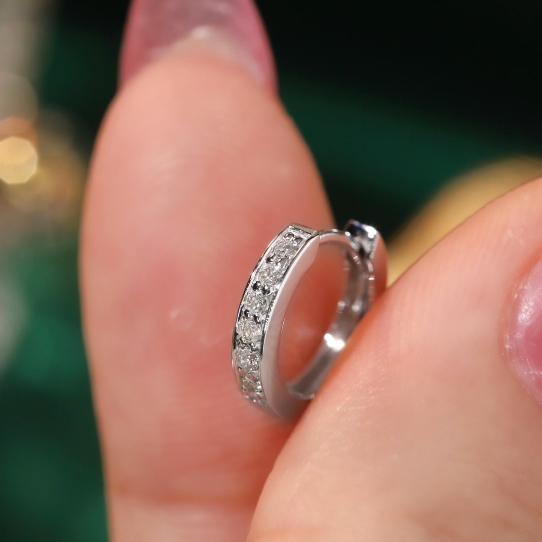 14k Gold 0.18 Ct Natural H Diamond Earrings - 5