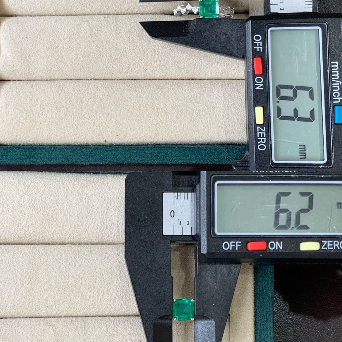 14k Gold 1.29 Ctw Natural Emerald & Diamond Ring - 7