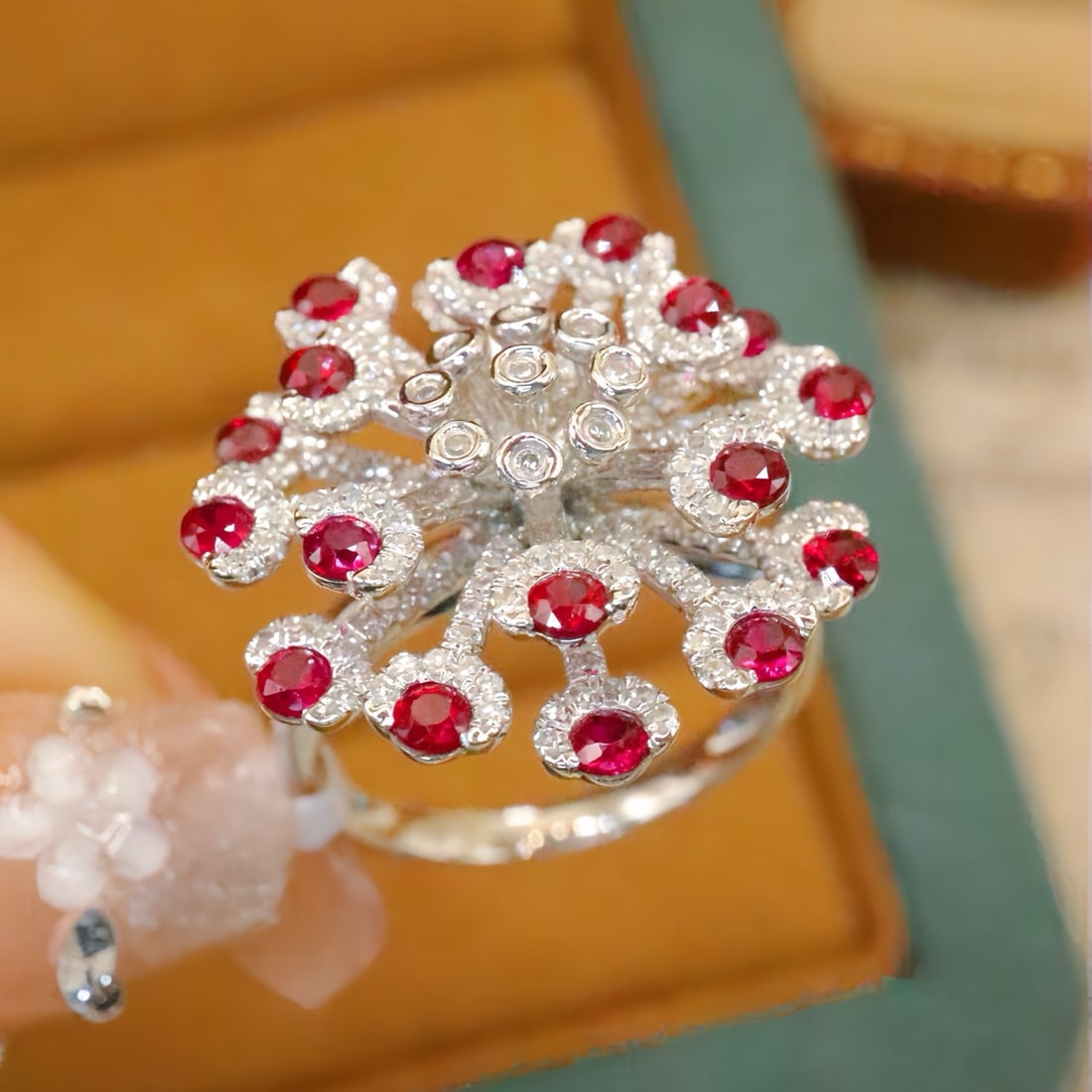 14k Gold 1.81 Ctw Natural Ruby & Diamond Ring - 3