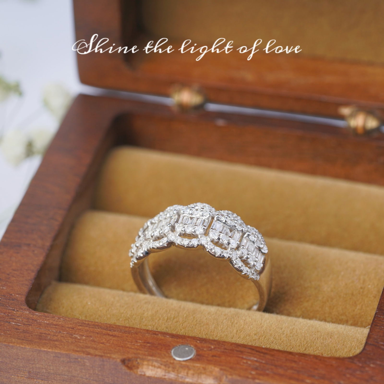 14k Gold 0.75 Ct Natural H Diamond Ring - 2