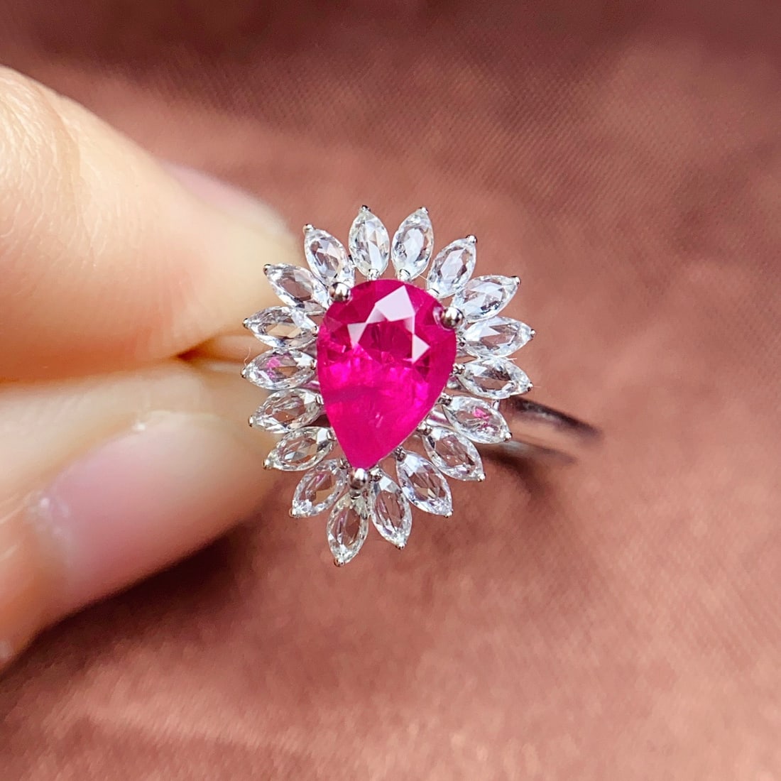 14k Gold 1.05 Ct Natural Ruby & Sapphire Ring - 3