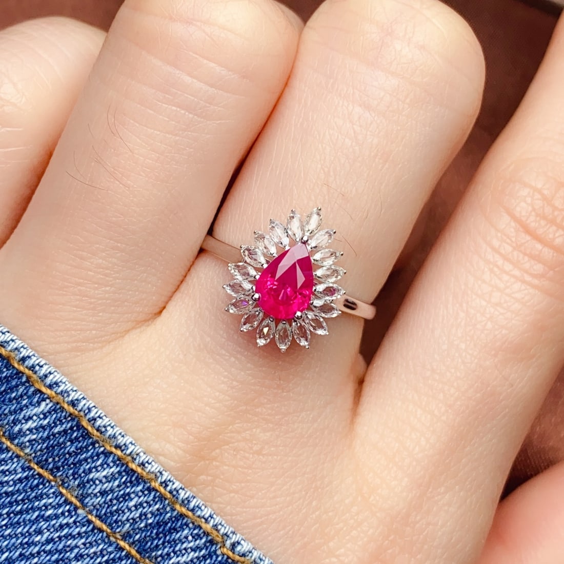 14k Gold 1.05 Ct Natural Ruby & Sapphire Ring - 4