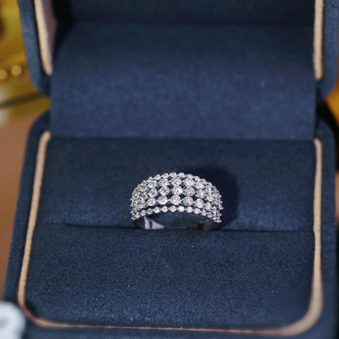 14k Gold 1.30 Ct Natural H Diamond Ring - 8