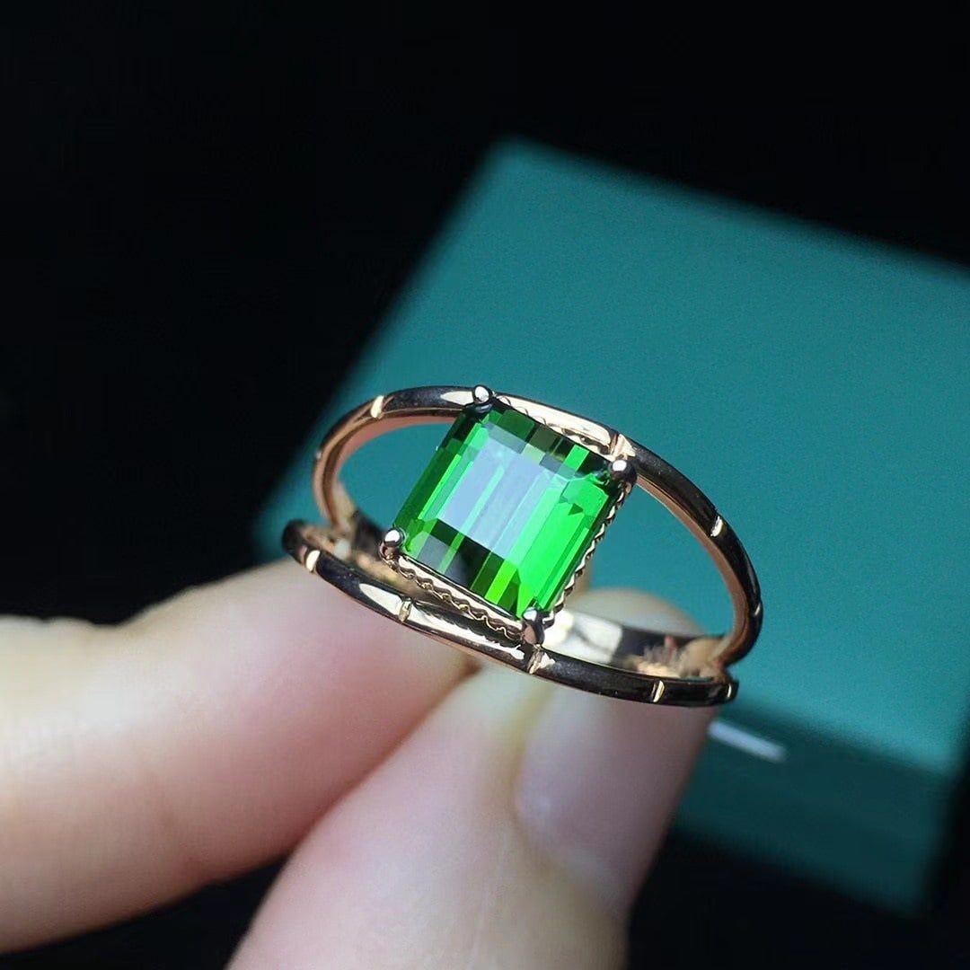 14k Gold 1.7 Ct Natural Tourmaline Ring - 2