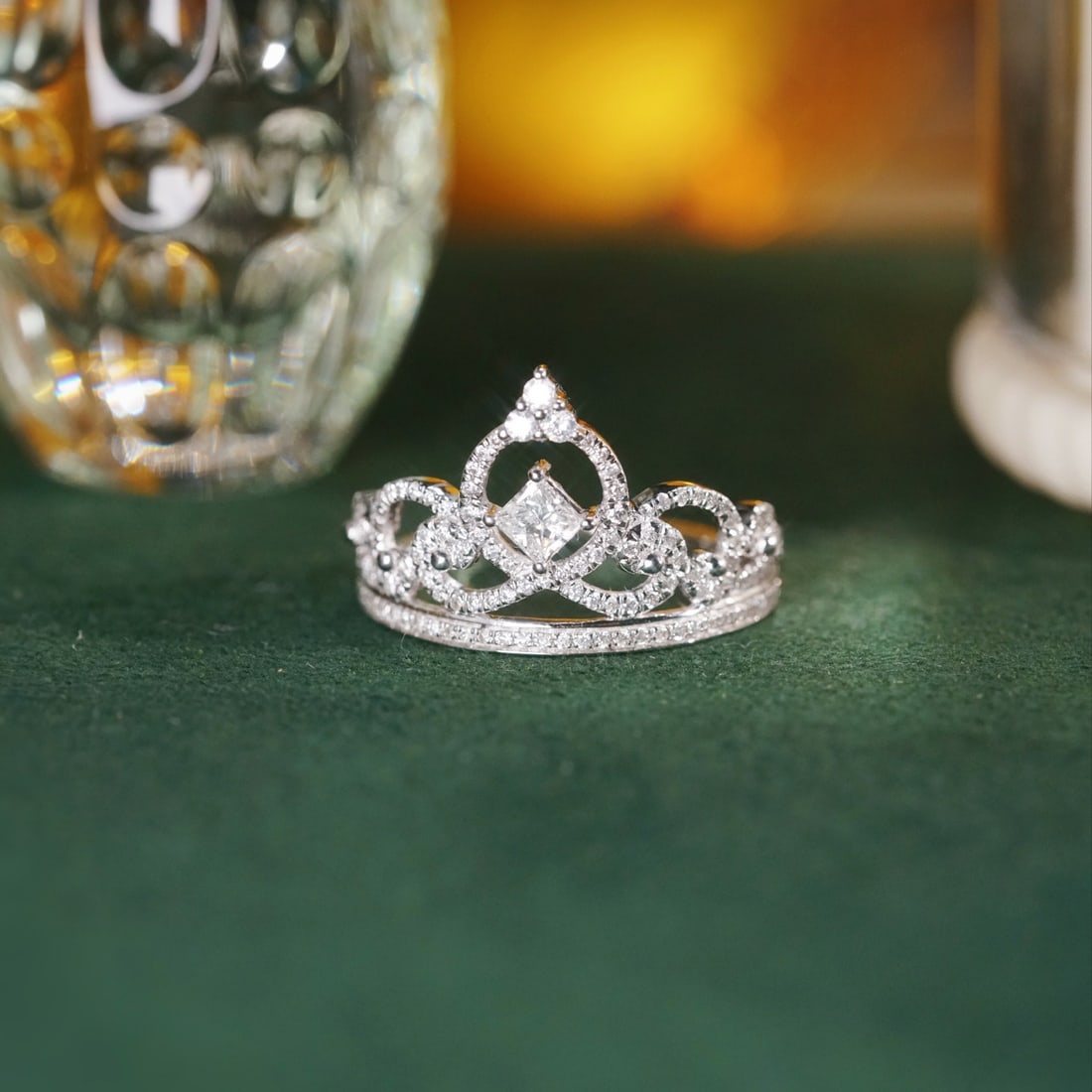 14k Gold 0.55 Ct Natural H Diamond Ring - 7