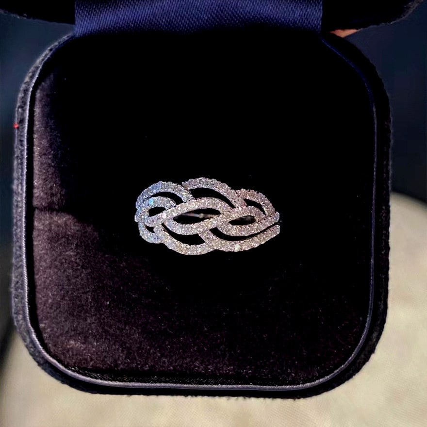 14k Gold 0.48 Ct Natural H Diamond Ring - 2