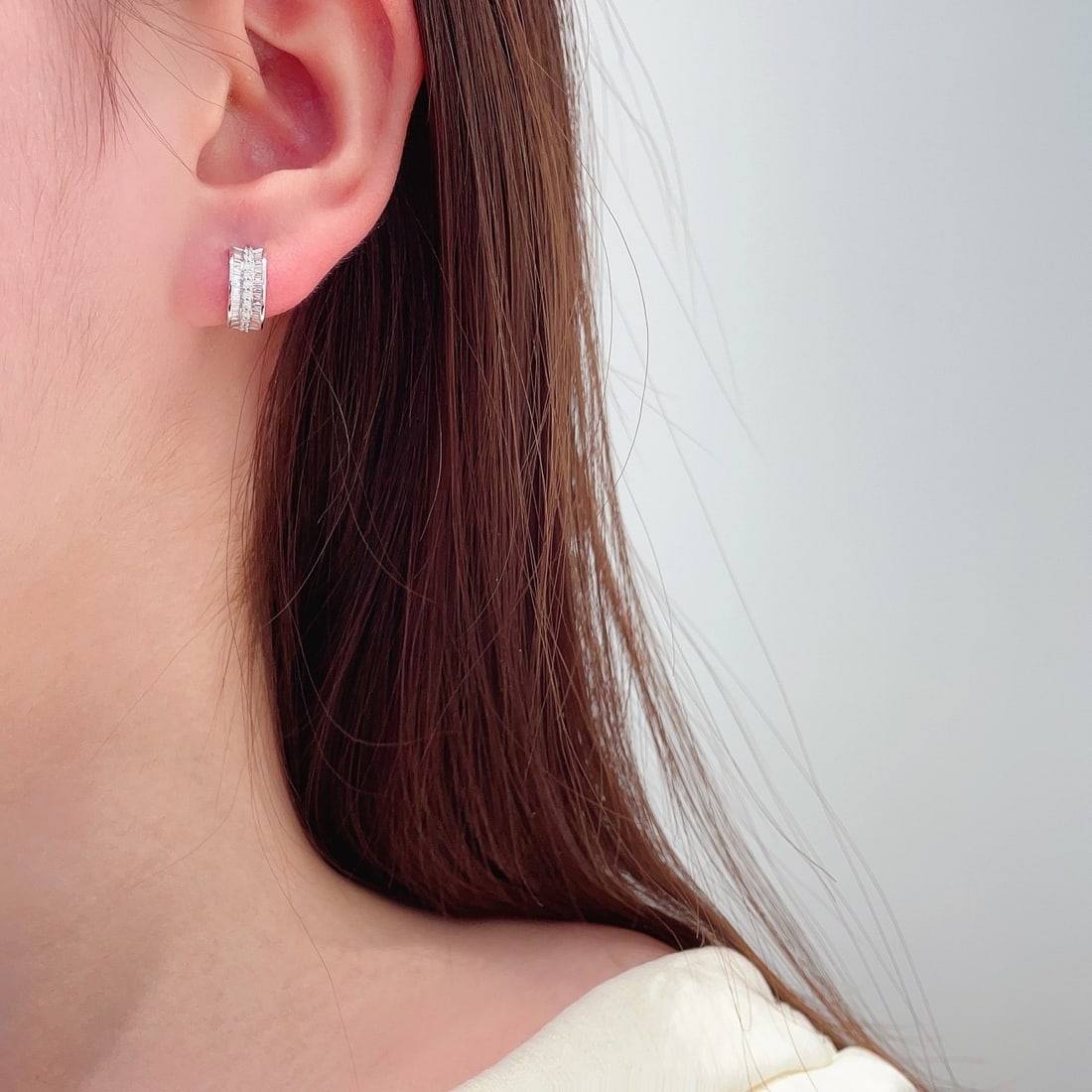 14k Gold 0.52 Ctw Natural H Diamond Earrings - 3