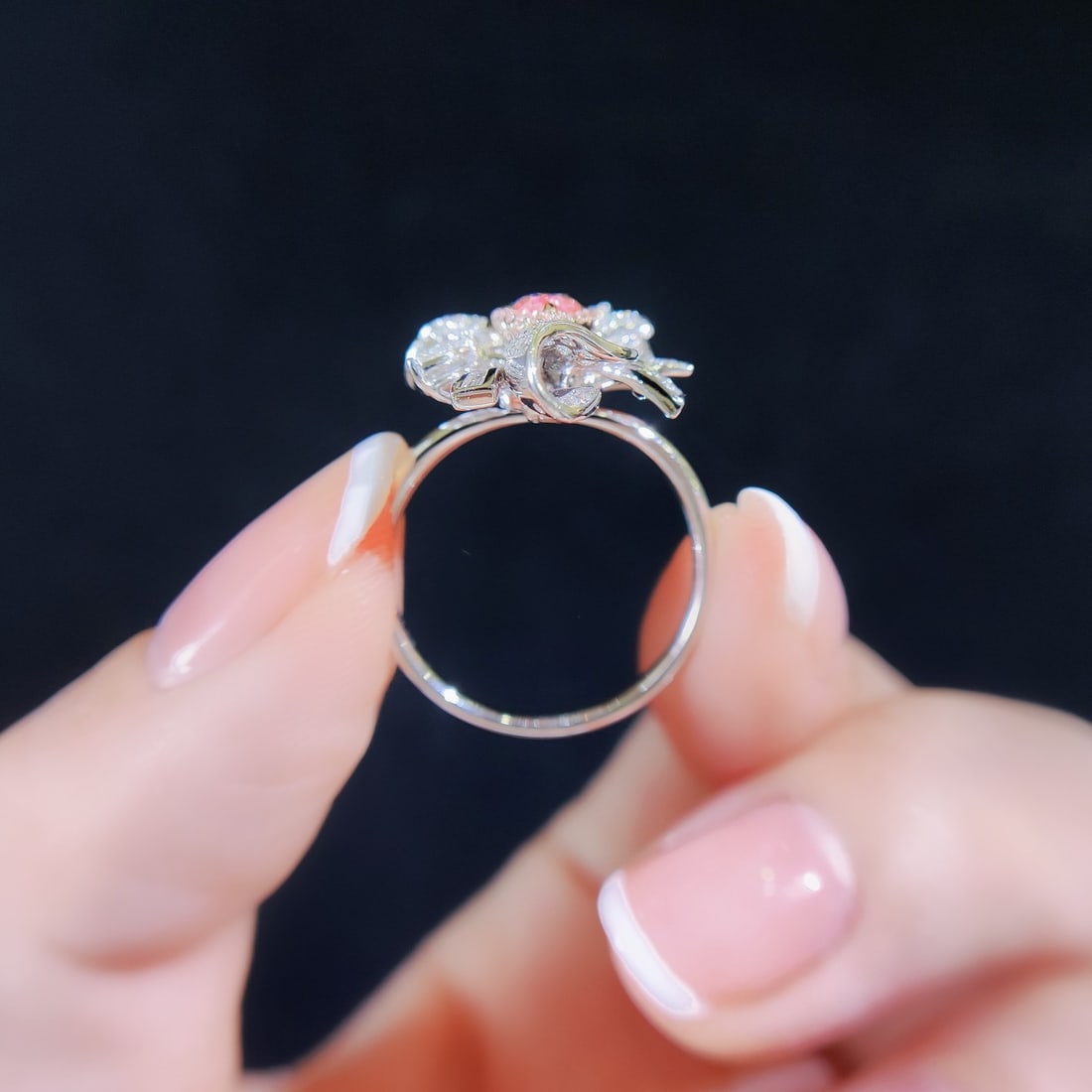 14k Gold 1.38 Ctw Natural Pink Diamond & Diamond Ring/pendant( Without Chain ) - 4