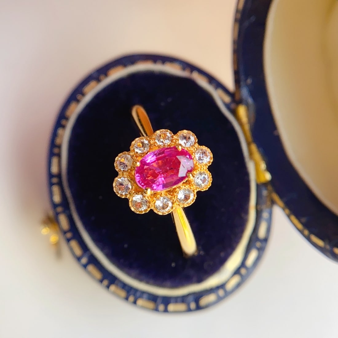 14k Gold 0.75 Ct Natural Ruby & Sapphire Ring - 3